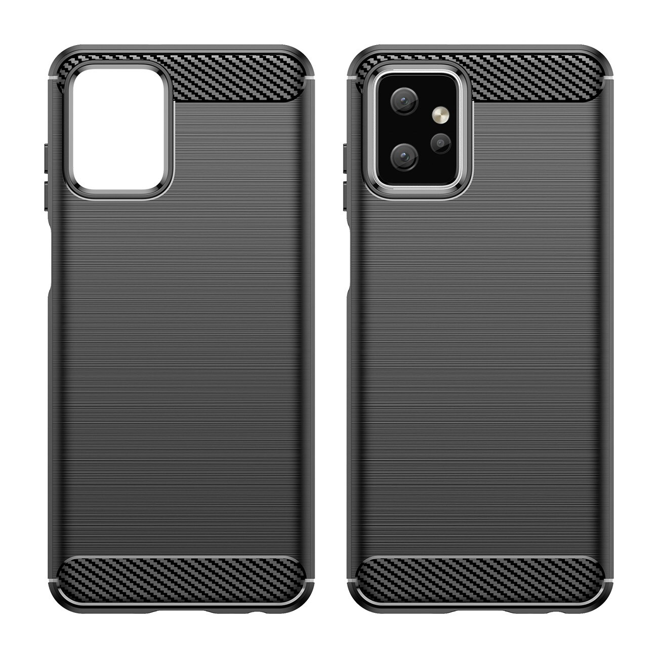 Carbon Case for Motorola Moto G Power 2023 fleksibel silikon karbon deksel svart