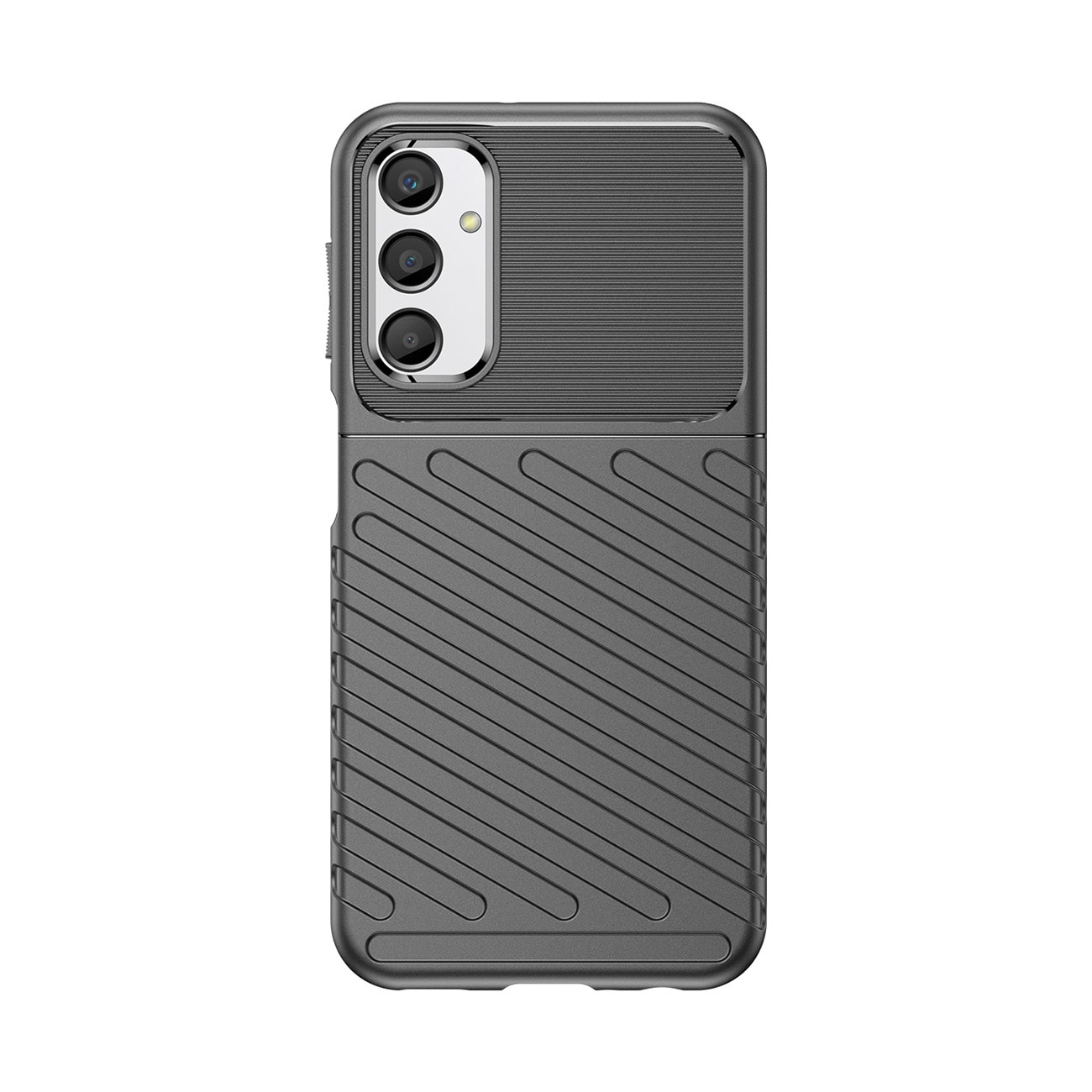 Thunder Case-etui for Samsung Galaxy A24 4G silikon panseretui svart