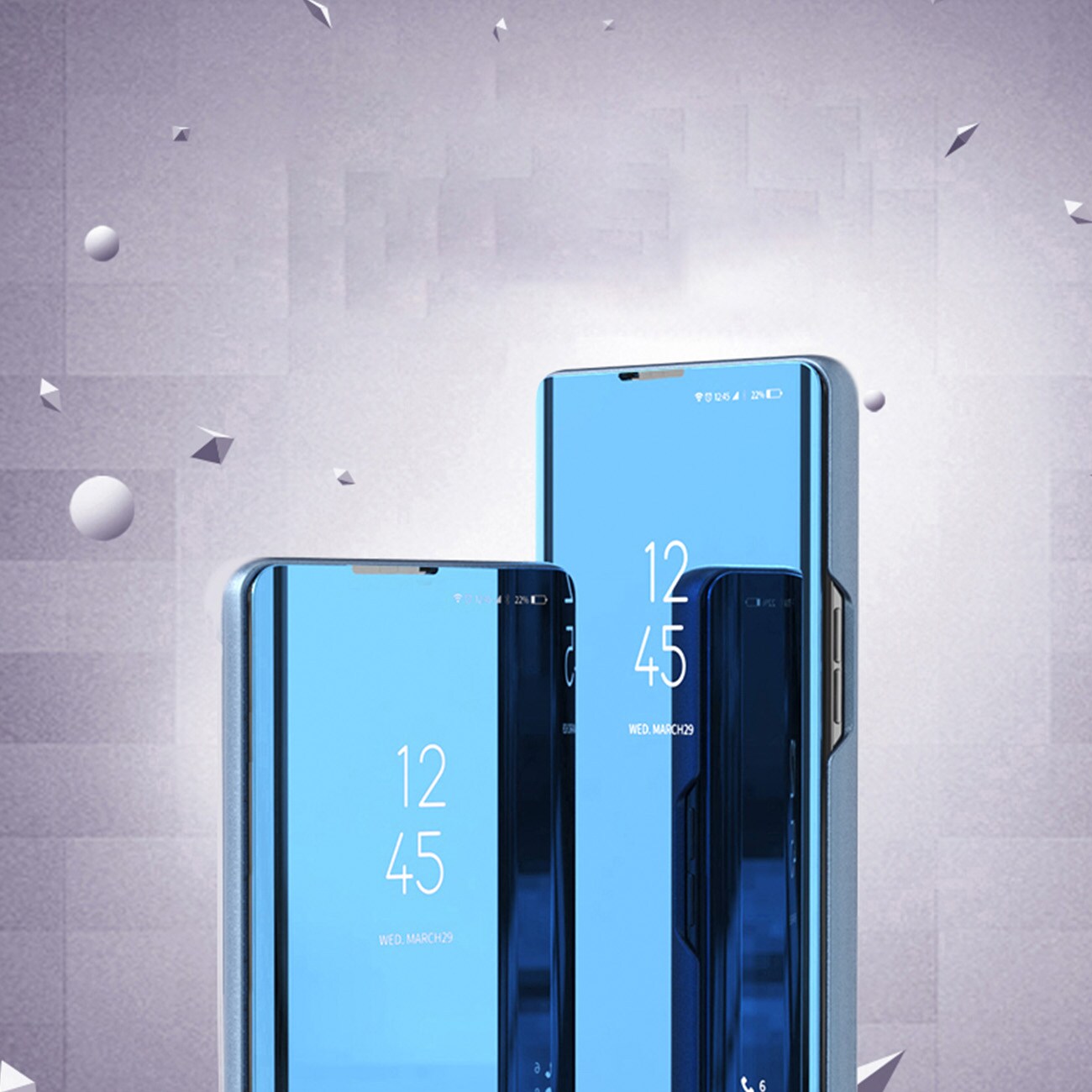 Clear View Case-deksel for Samsung Galaxy A24 4G flipdeksel blå
