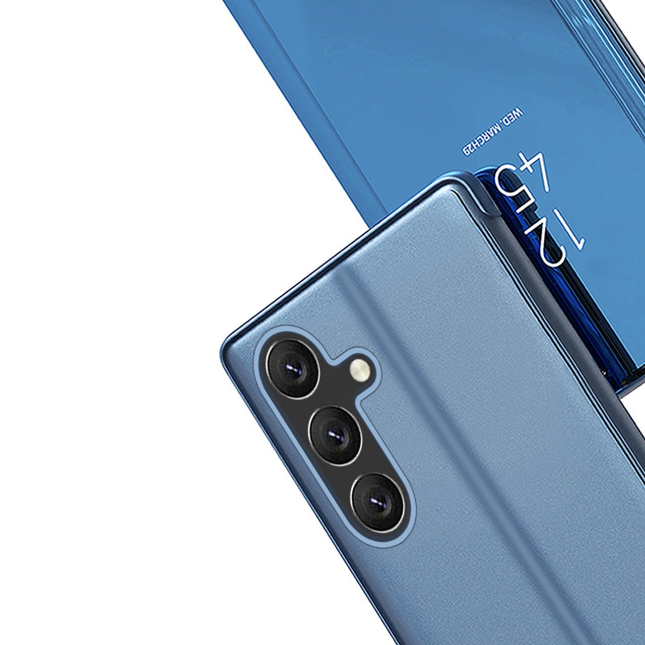 Clear View Case-deksel for Samsung Galaxy A24 4G flipdeksel blå
