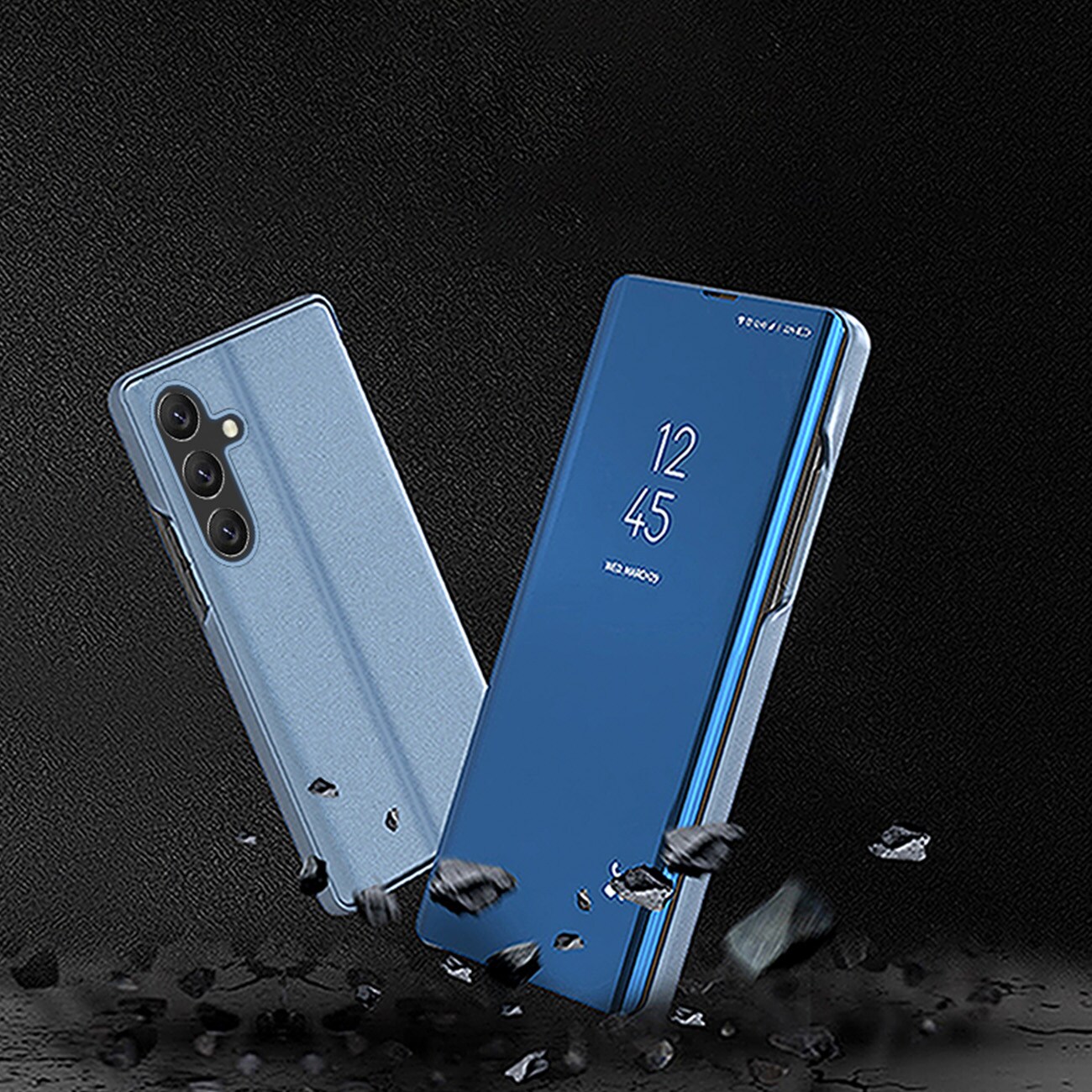 Clear View Case-deksel for Samsung Galaxy A24 4G flipdeksel blå