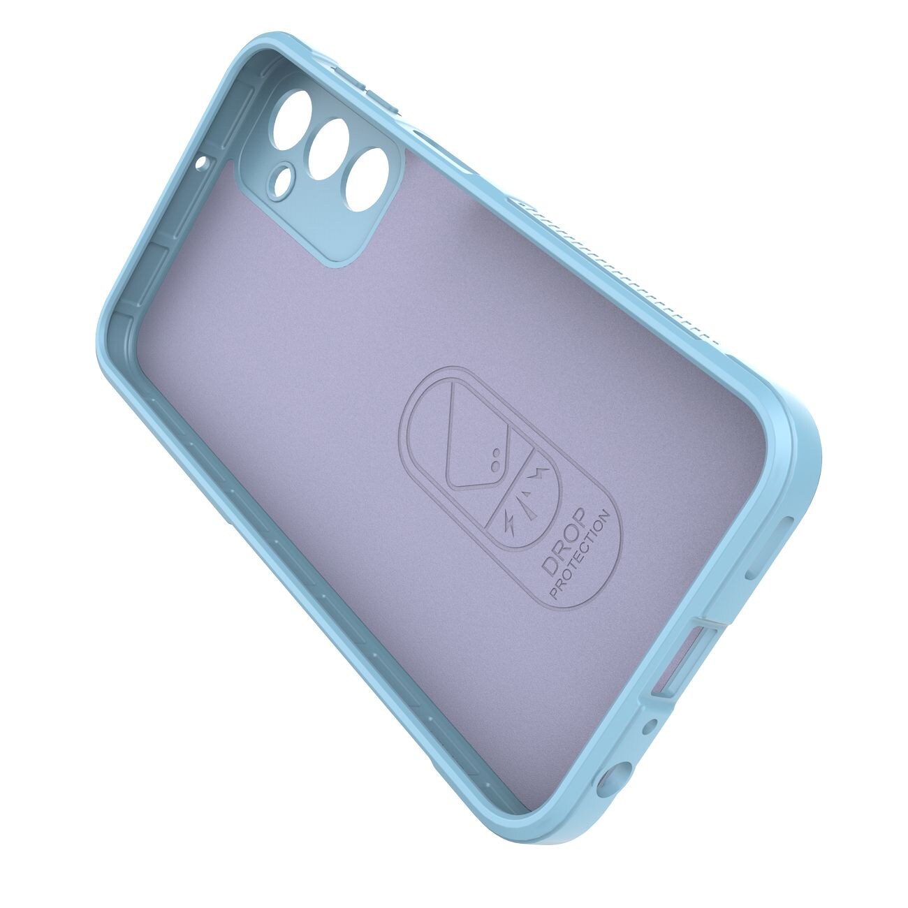 Magic Shield-etui for Samsung Galaxy A24 4G fleksibelt pansredeksel lyseblått