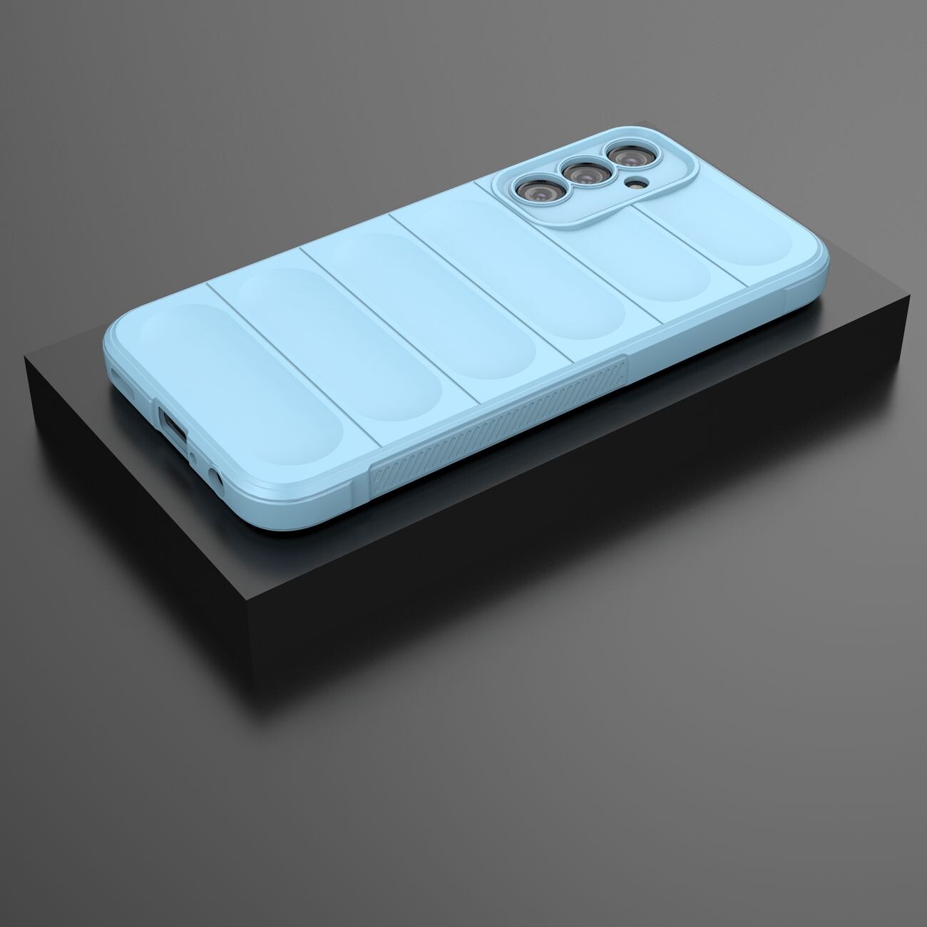 Magic Shield-etui for Samsung Galaxy A24 4G fleksibelt pansredeksel lyseblått