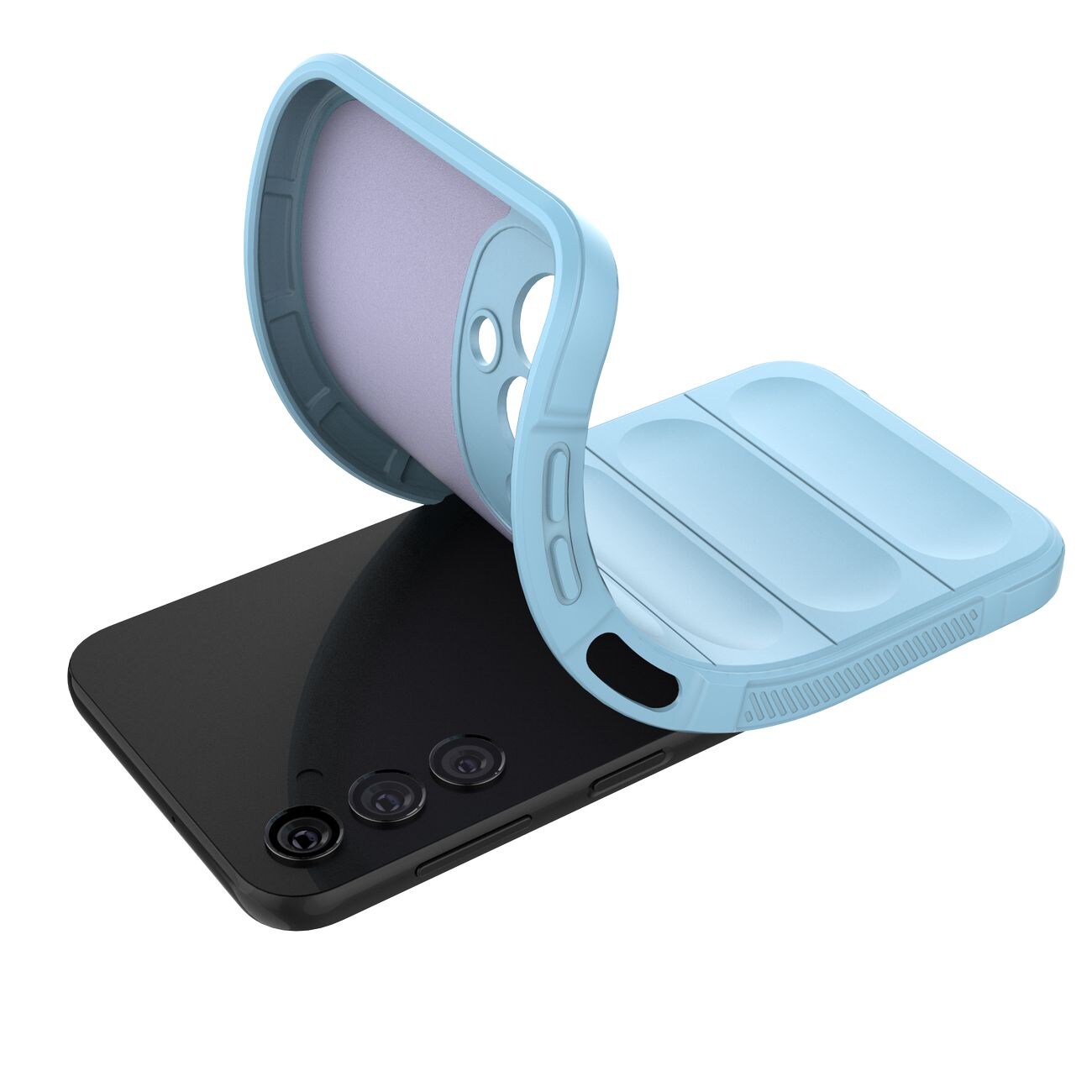 Magic Shield-etui for Samsung Galaxy A24 4G fleksibelt pansredeksel lyseblått