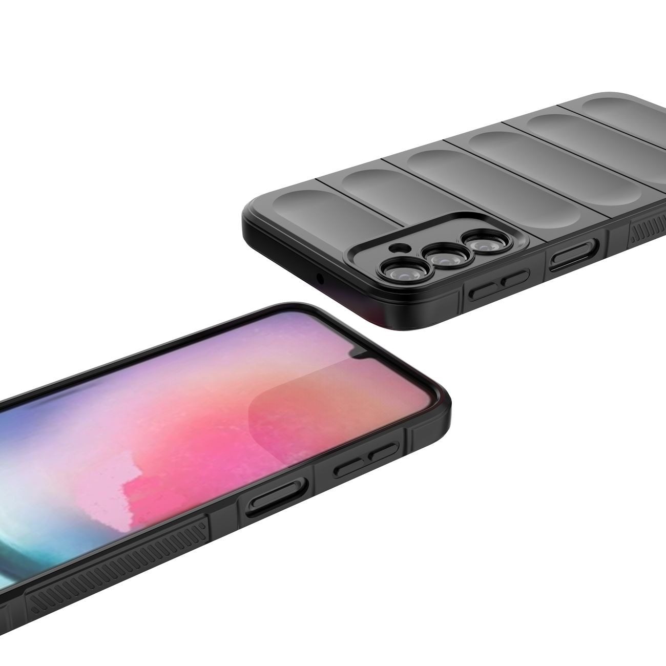Magic Shield-etui for Samsung Galaxy A24 4G fleksibelt pansredeksel rødt