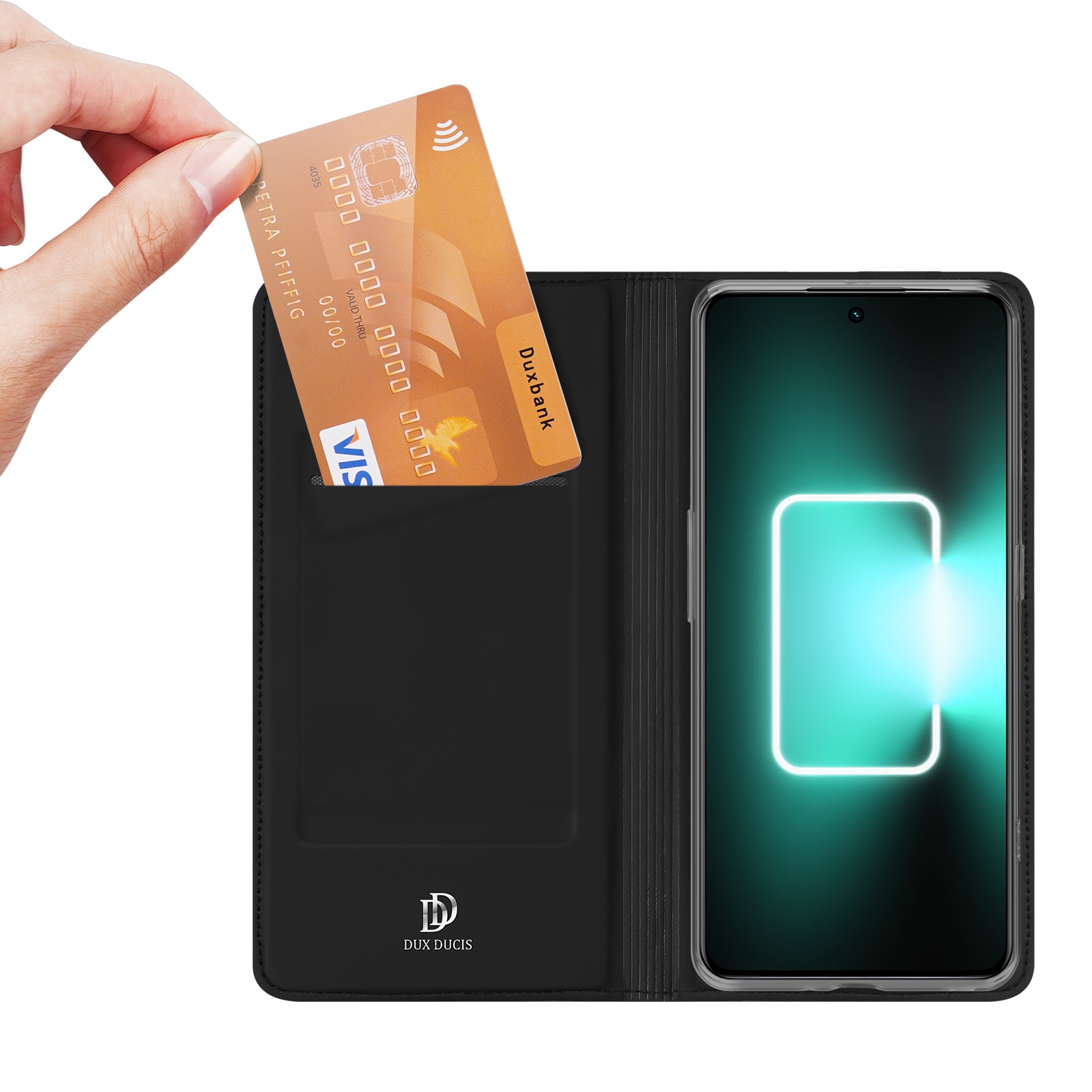 Dux Ducis Skin Pro-etui for Realme GT Neo 5 / Realme GT3 Flip Cover Card Wallet Stand Svart
