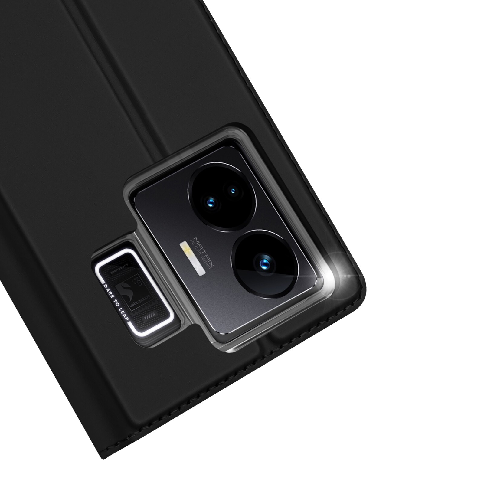 Dux Ducis Skin Pro-etui for Realme GT Neo 5 / Realme GT3 Flip Cover Card Wallet Stand Svart