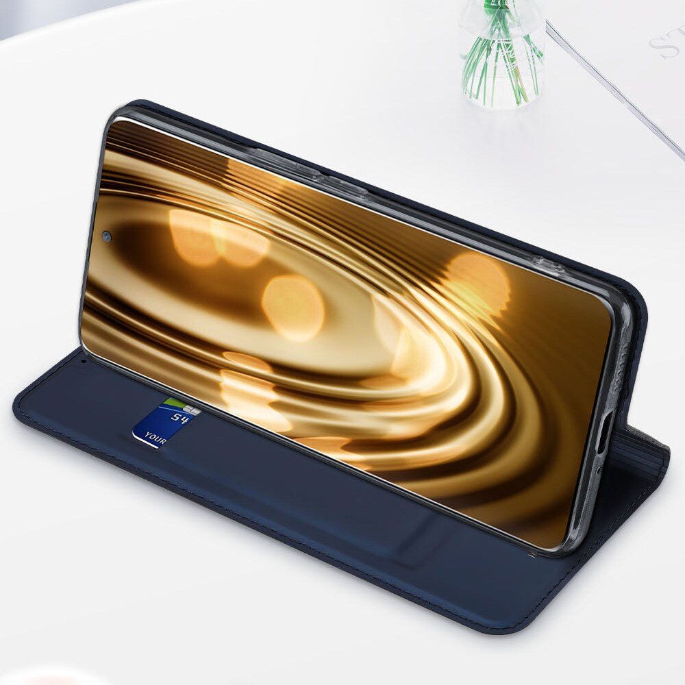 Dux Ducis Skin Pro-etui til Honor Magic5 Flip Card Wallet Stand blå