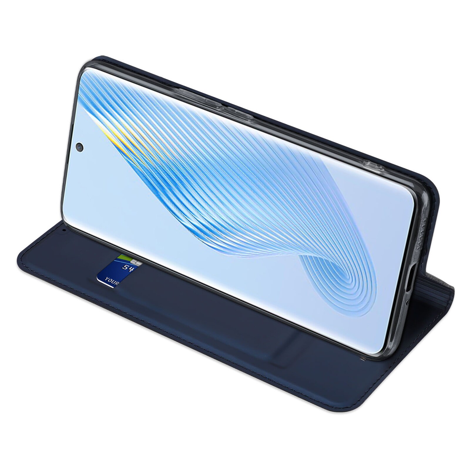 Dux Ducis Skin Pro-etui til Honor Magic5 Flip Card Wallet Stand blå