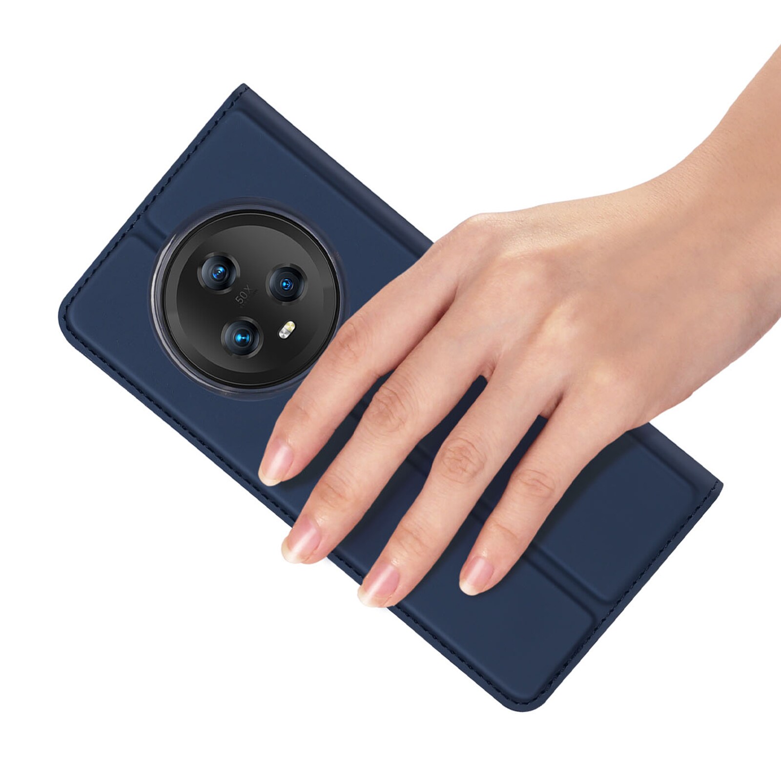 Dux Ducis Skin Pro-etui til Honor Magic5 Flip Card Wallet Stand blå