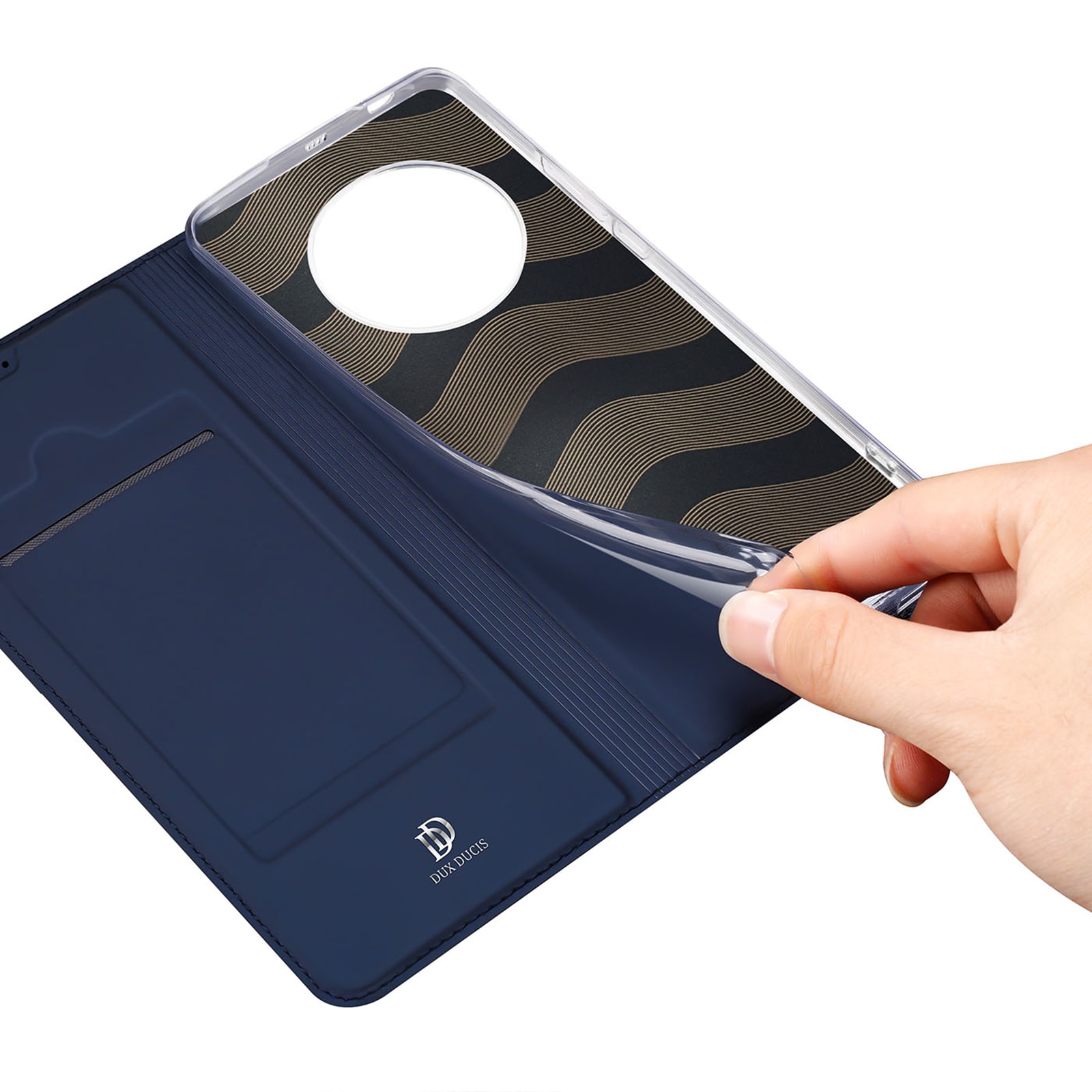 Dux Ducis Skin Pro-etui til Honor Magic5 Flip Card Wallet Stand blå