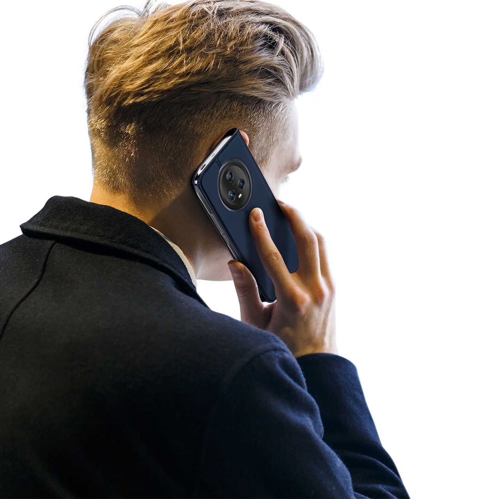 Dux Ducis Skin Pro-etui til Honor Magic5 Flip Card Wallet Stand blå