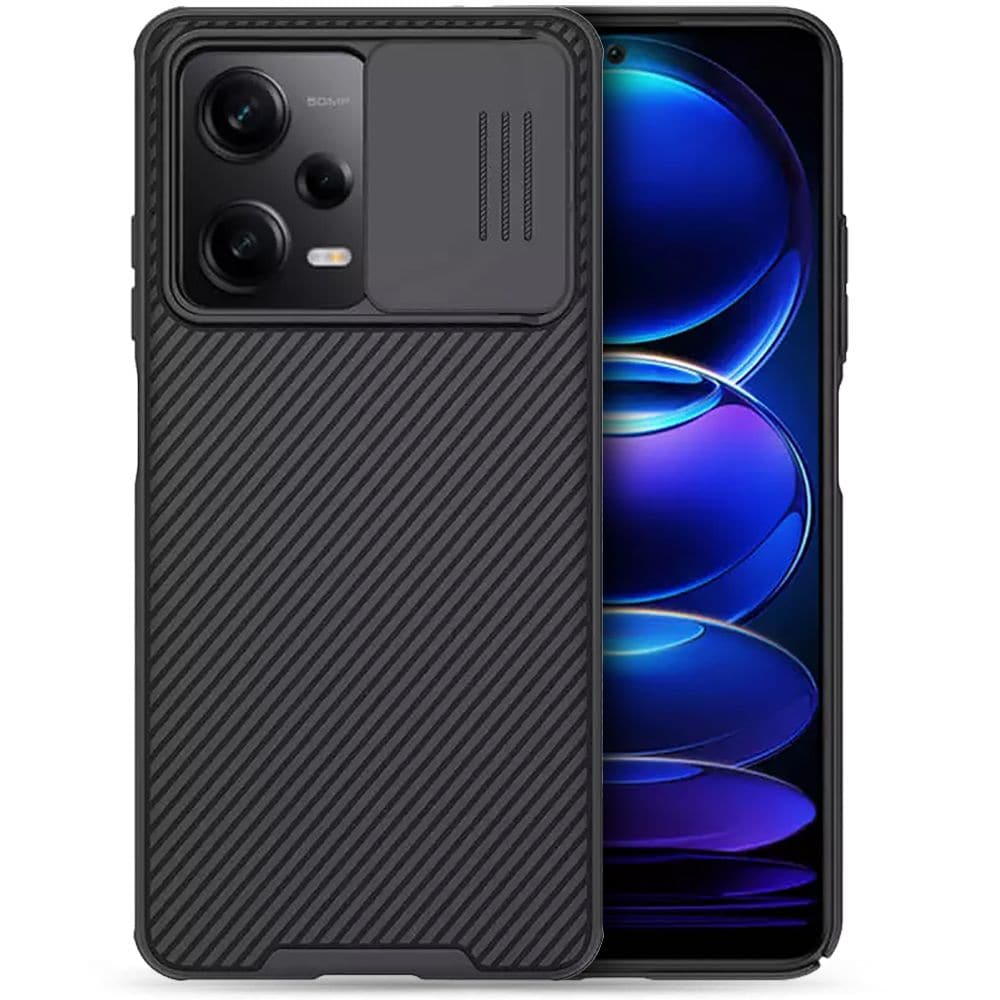 Nillkin CamShield Pro-etui for Xiaomi Redmi Note 12 Pro / Poco X5 Pro 5G med kamerabeskytter, Svart