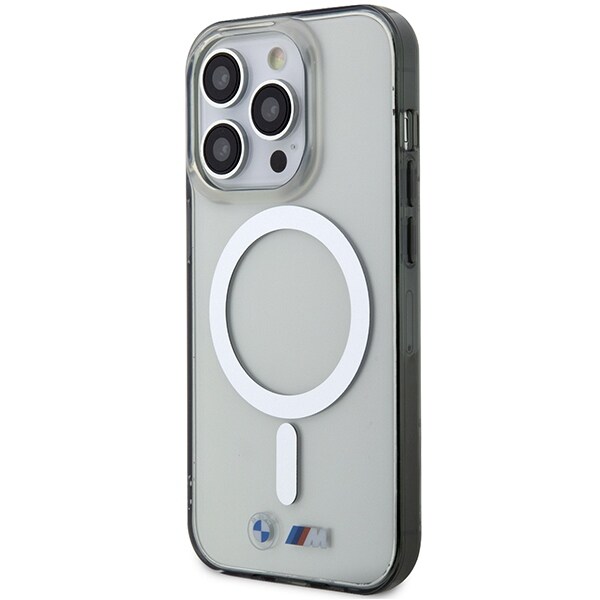 Etui BMW BMHMP14XHCRS iPhone 14 Pro Max 6,7" gjennomsiktig hardcase Silver Ring MagSafe