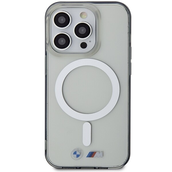 Etui BMW BMHMP14XHCRS iPhone 14 Pro Max 6,7" gjennomsiktig hardcase Silver Ring MagSafe