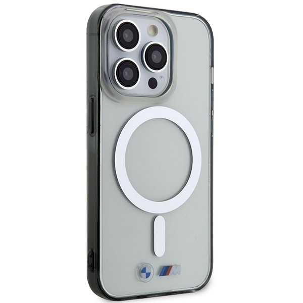 Etui BMW BMHMP14XHCRS iPhone 14 Pro Max 6,7" gjennomsiktig hardcase Silver Ring MagSafe