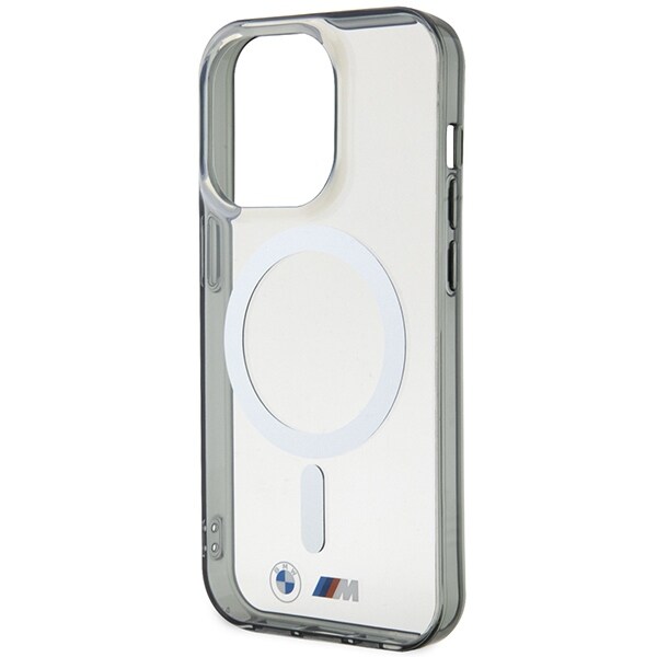 Etui BMW BMHMP14XHCRS iPhone 14 Pro Max 6,7" gjennomsiktig hardcase Silver Ring MagSafe