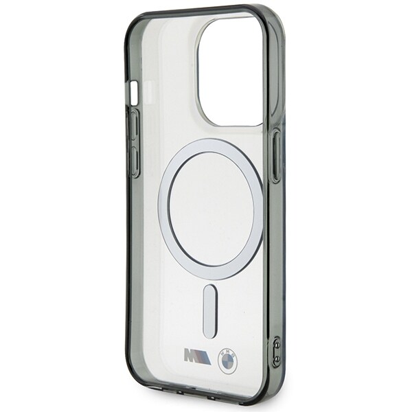 Etui BMW BMHMP14XHCRS iPhone 14 Pro Max 6,7" gjennomsiktig hardcase Silver Ring MagSafe