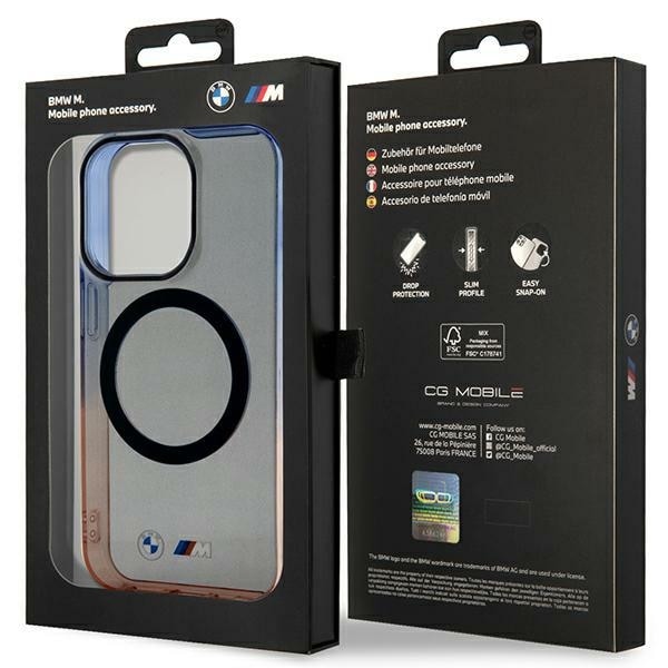 Etui BMW BMHMP14XHTGE iPhone 14 Pro Max 6,7" grå/grå hardcase Gradient Bumper MagSafe