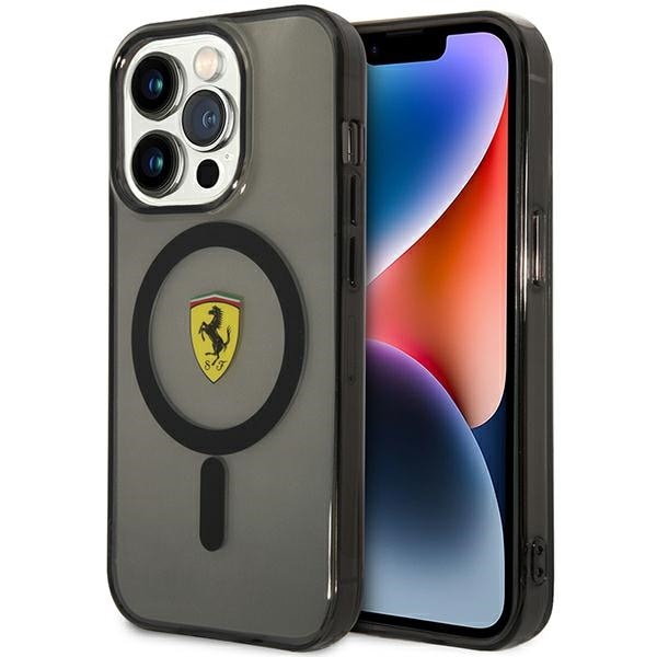 Ferrari FEHMP14LUKK iPhone 14 Pro 6,1" svart/svart hardcase Translucent Magsafe