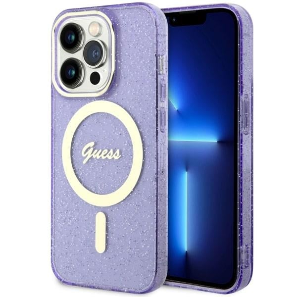 Guess GUHMP14XHCMCGU iPhone 14 Pro Max 6,7" lilla/lilla hardcase Glitter Gold MagSafe