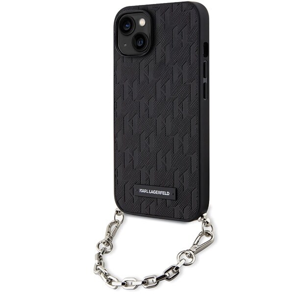 Karl Lagerfeld KLHCP14SSACKLHPK iPhone 14 6,1" svart/svart hardcase Saffiano Monogram Chain