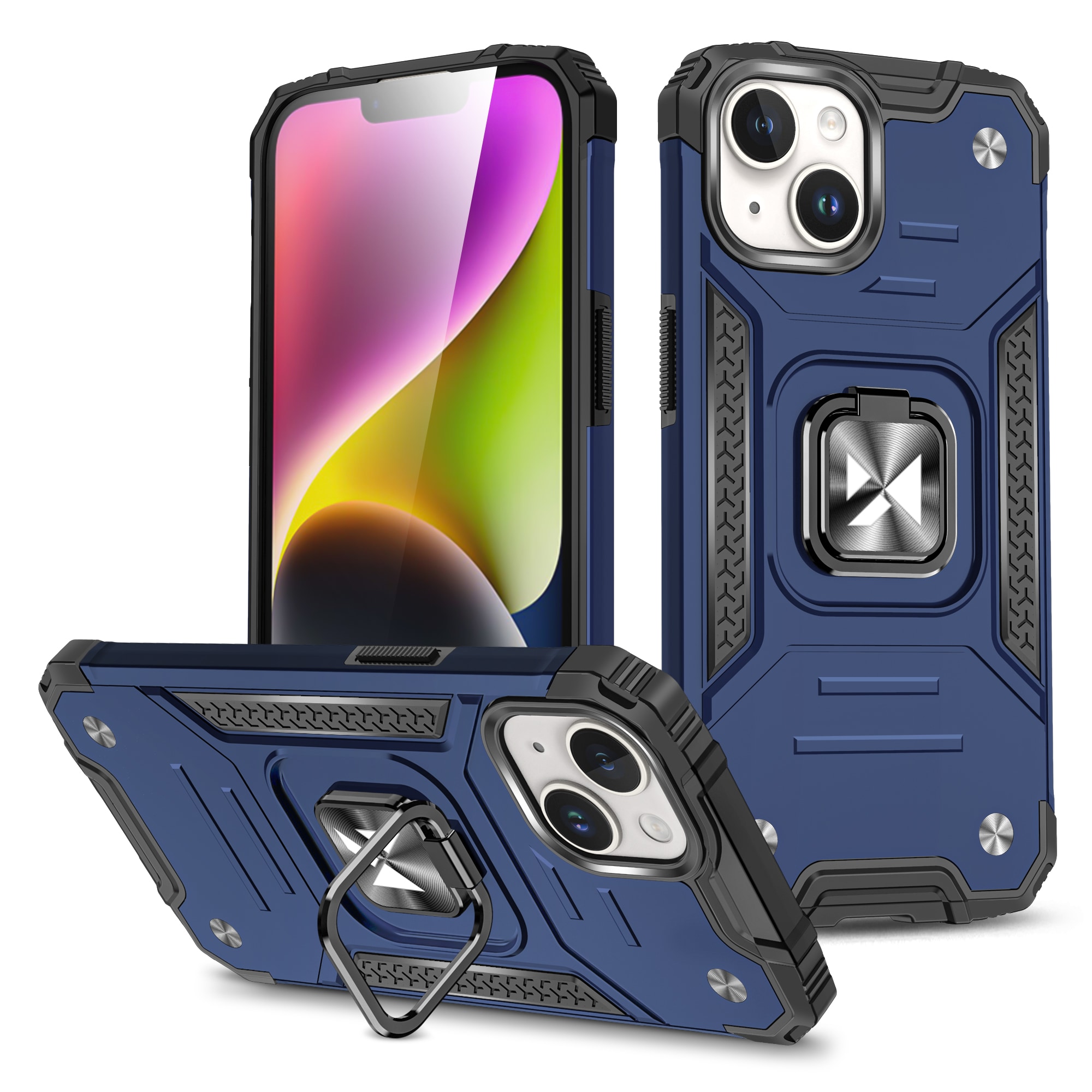 Wozinsky Ring Armor iPhone 15 Plus iPhone 15 Plus Ring Armor-etui - Blå