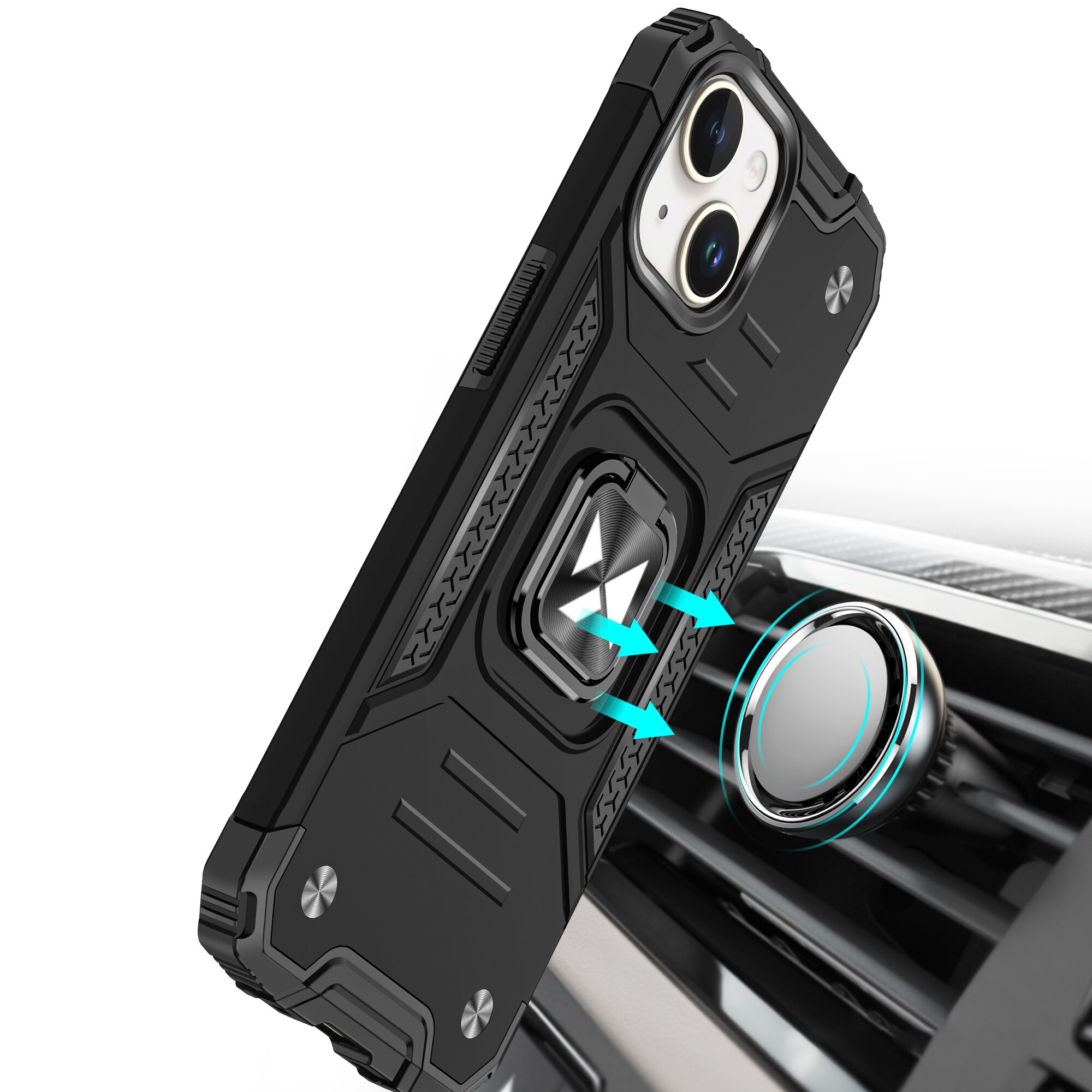 Wozinsky Ring Armor iPhone 15 Plus iPhone 15 Plus Ring Armor-etui - rød