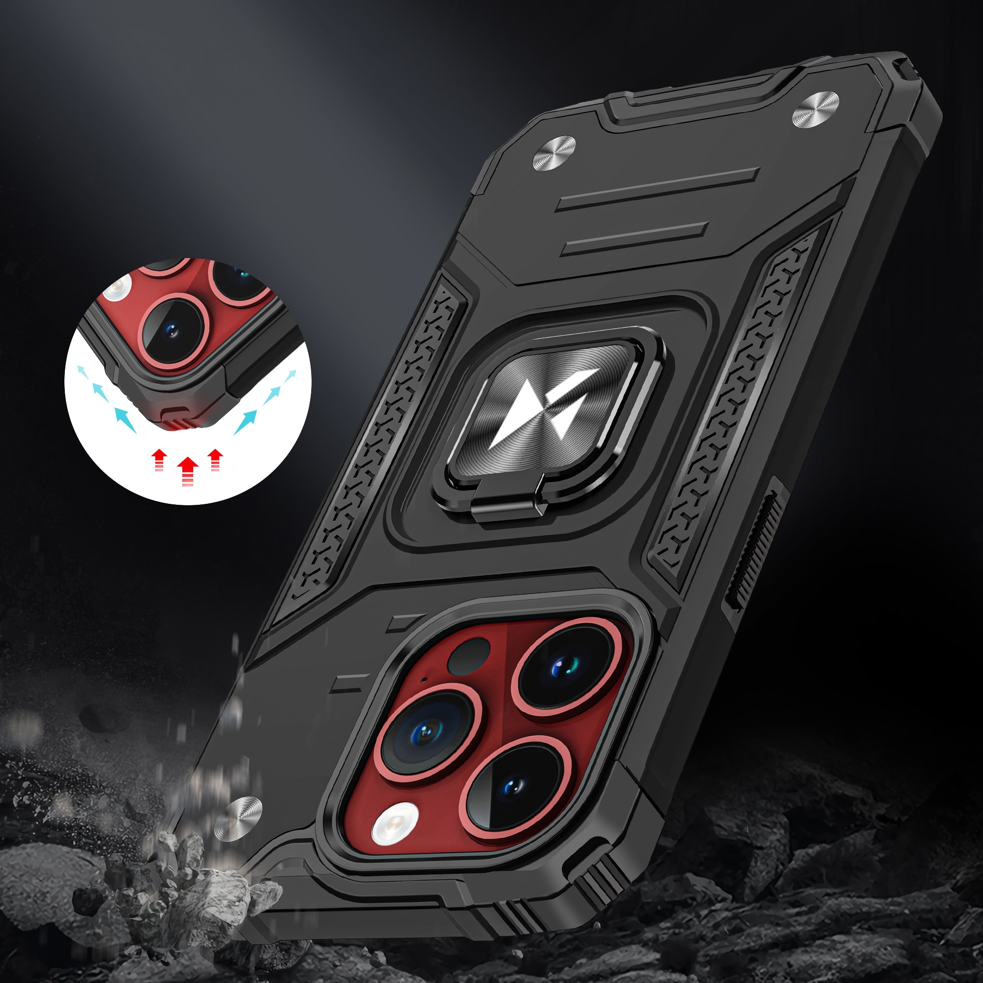 Wozinsky Ring Armor iPhone 15 Pro iPhone 15 Pro Ring Armor-etui - gull