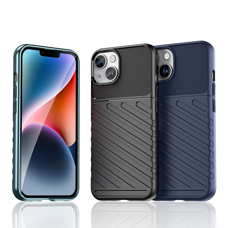 Armored iPhone 15 Plus Thunder-koffert - blå