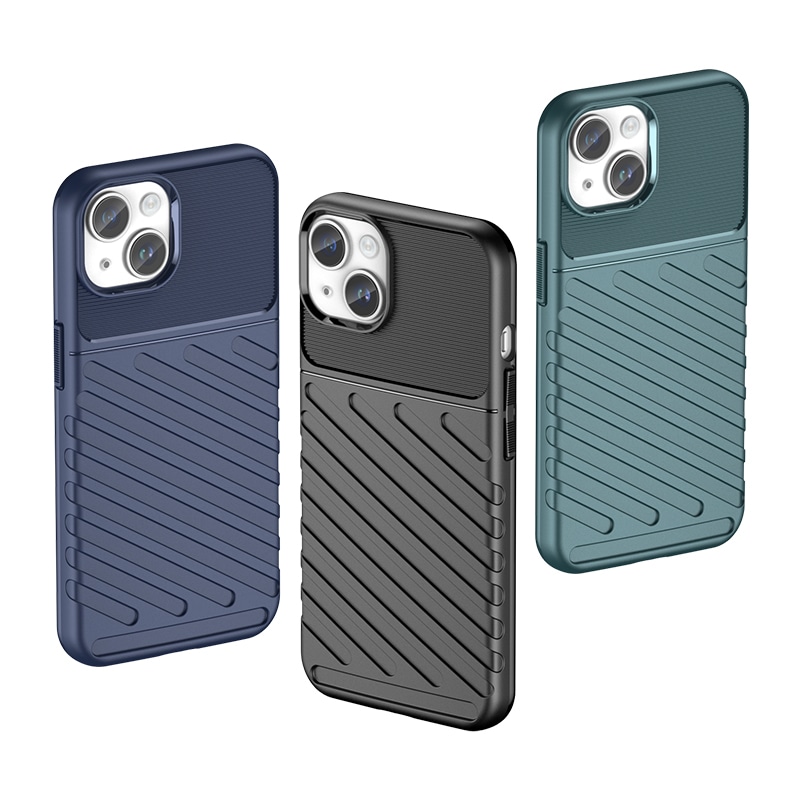 Armored iPhone 15 Plus Thunder-koffert - blå