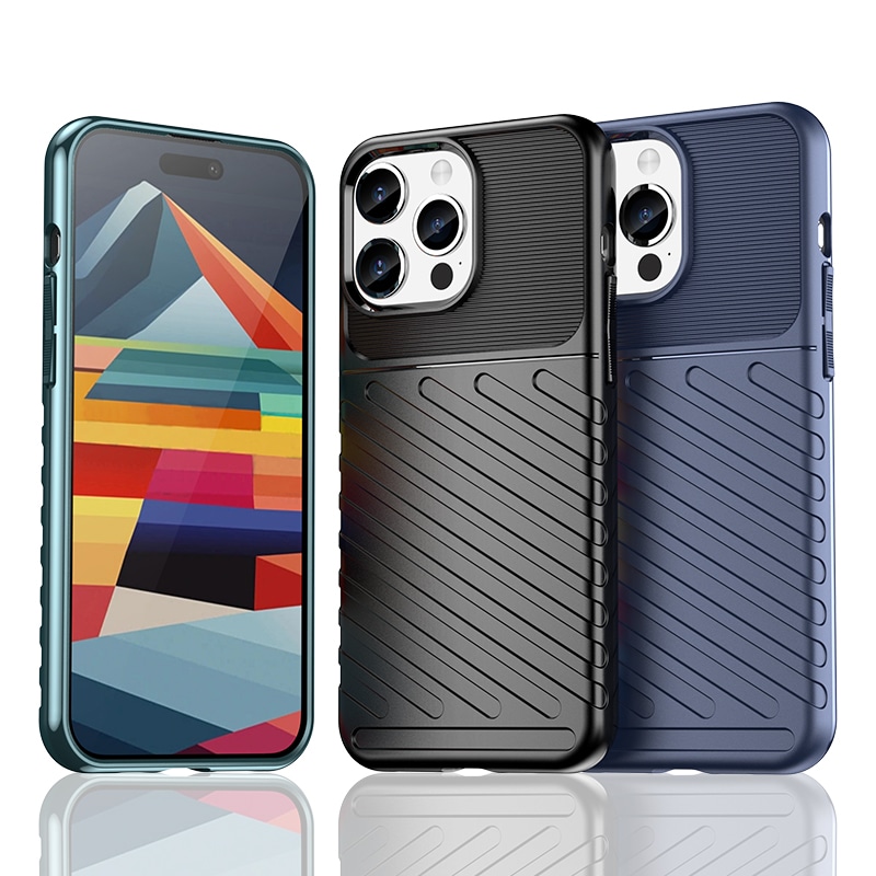 Armored iPhone 15 Pro Max Thunder-koffert - svart