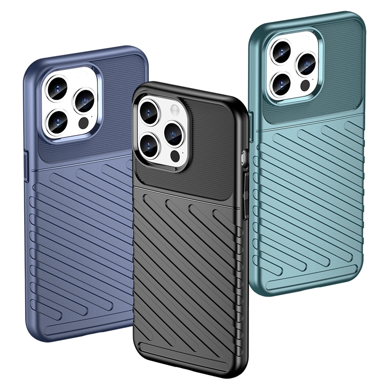 Armored iPhone 15 Pro Max Thunder-koffert - svart