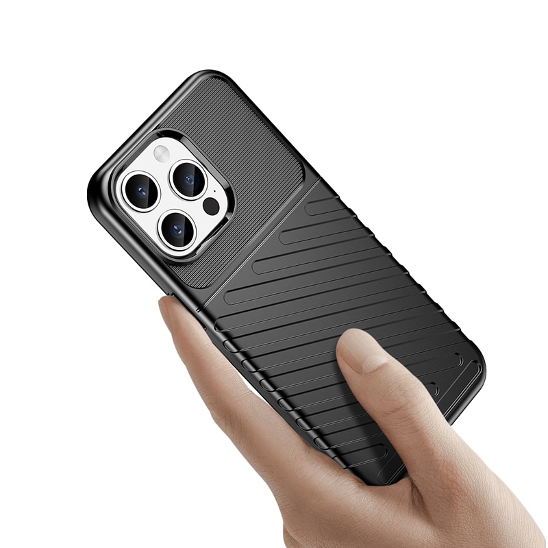 Armored iPhone 15 Pro Max Thunder-koffert - svart
