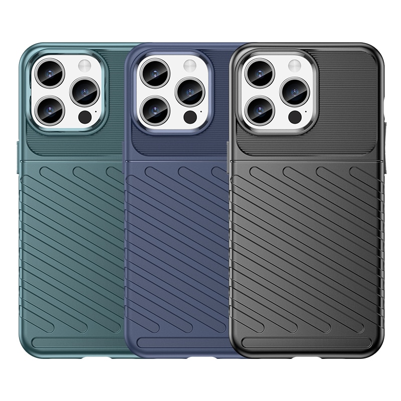Armored iPhone 15 Pro Max Thunder-koffert - svart