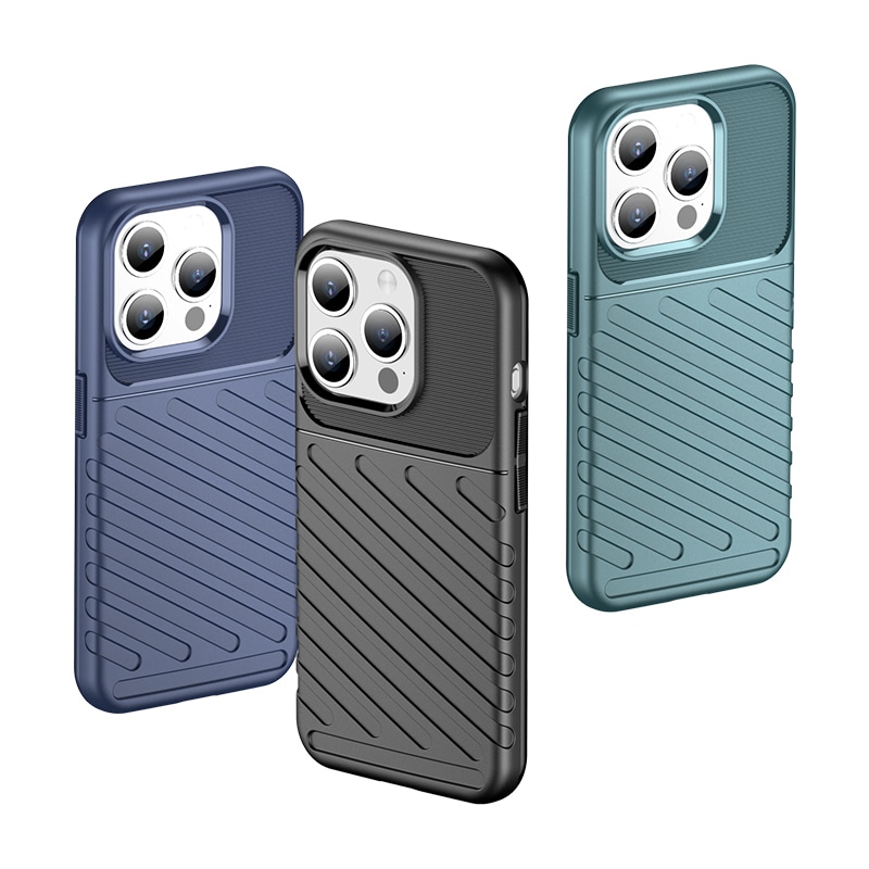 Armored iPhone 15 Pro Thunder-koffert - svart