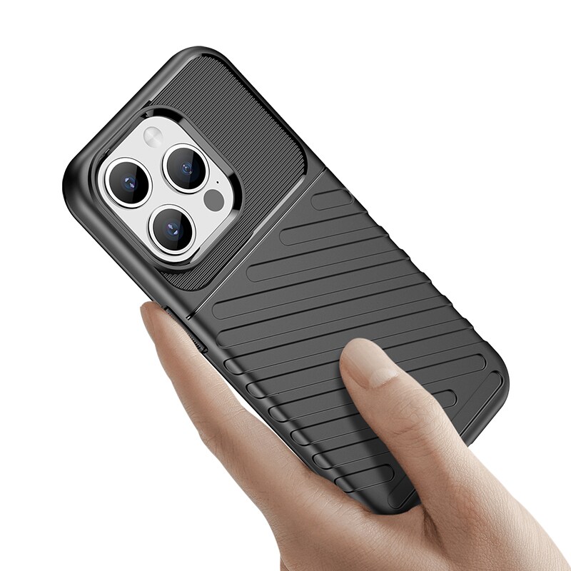 Armored iPhone 15 Pro Thunder-koffert - svart