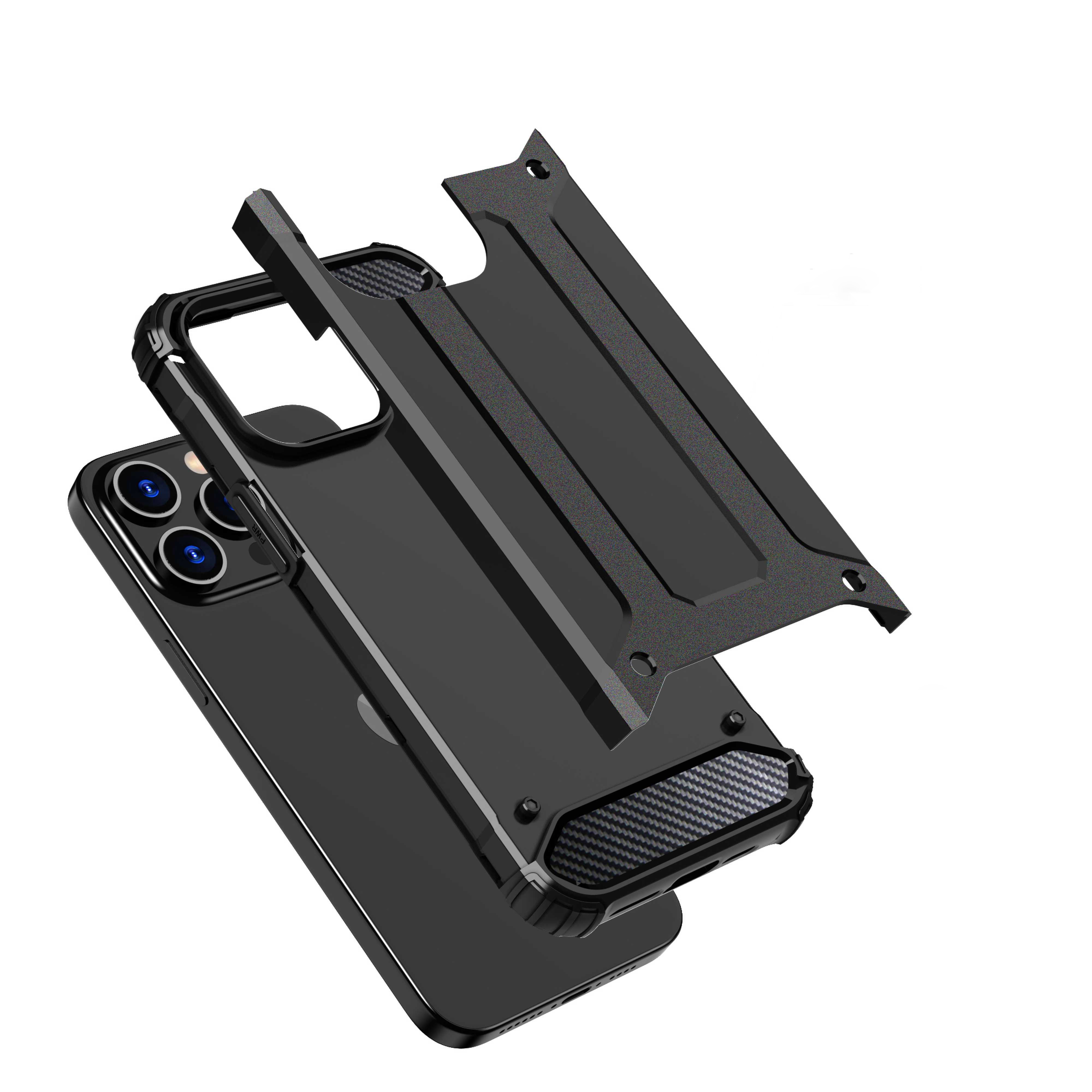 iPhone 15 Pro Hybrid Armor-etui - blå