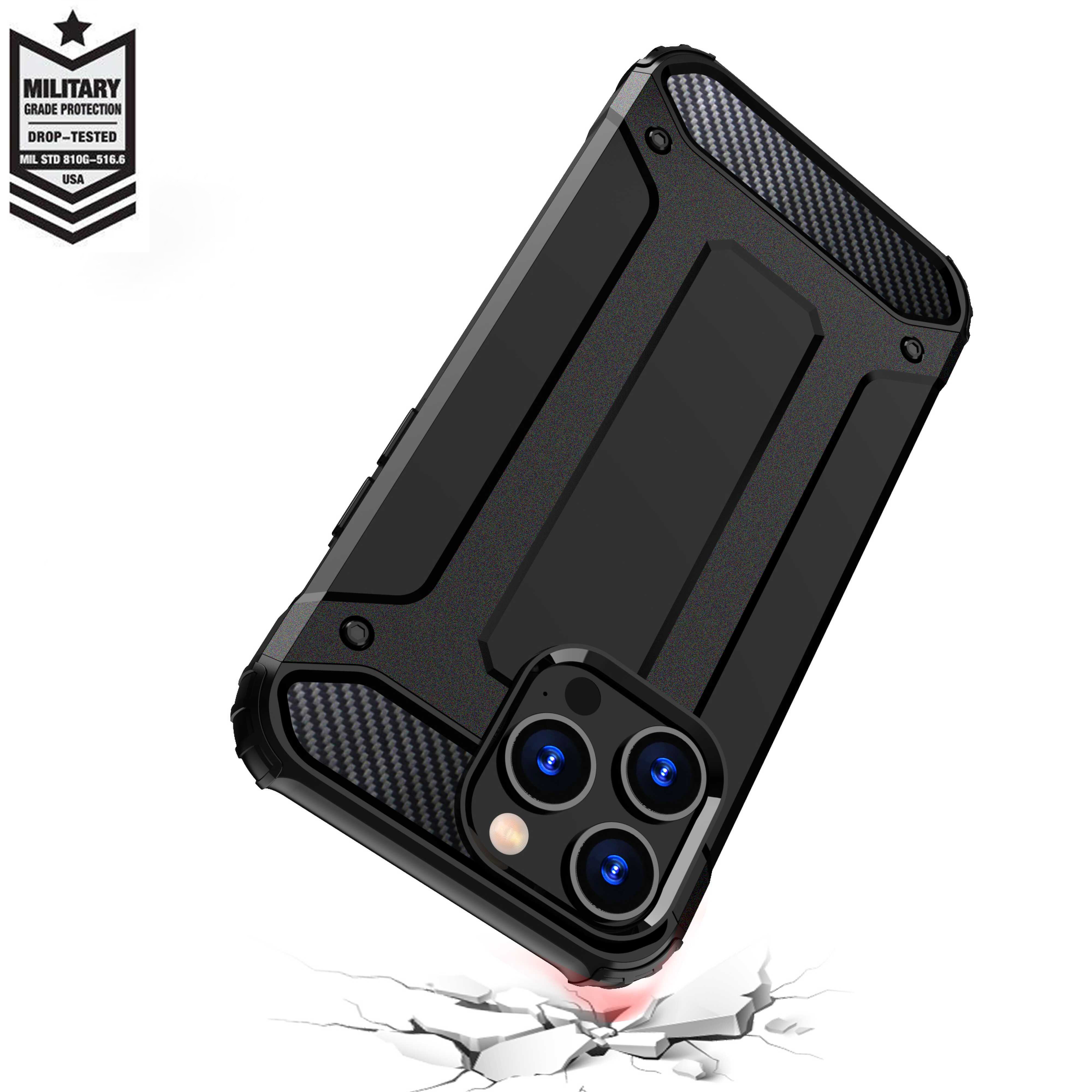 iPhone 15 Pro Hybrid Armor-etui - blå