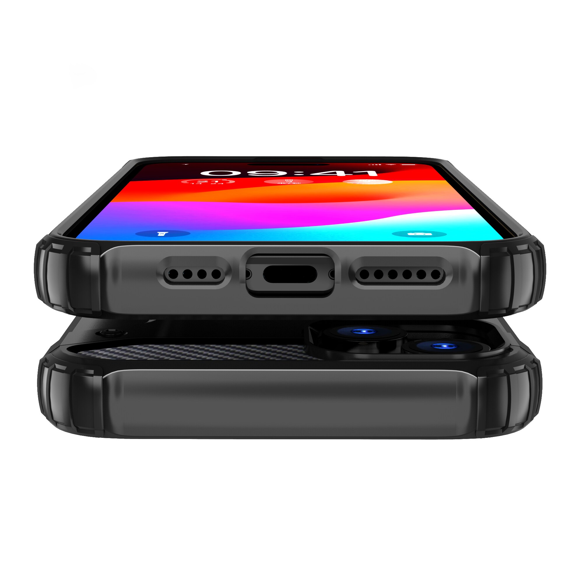 iPhone 15 Plus Hybrid Armor-etui - svart