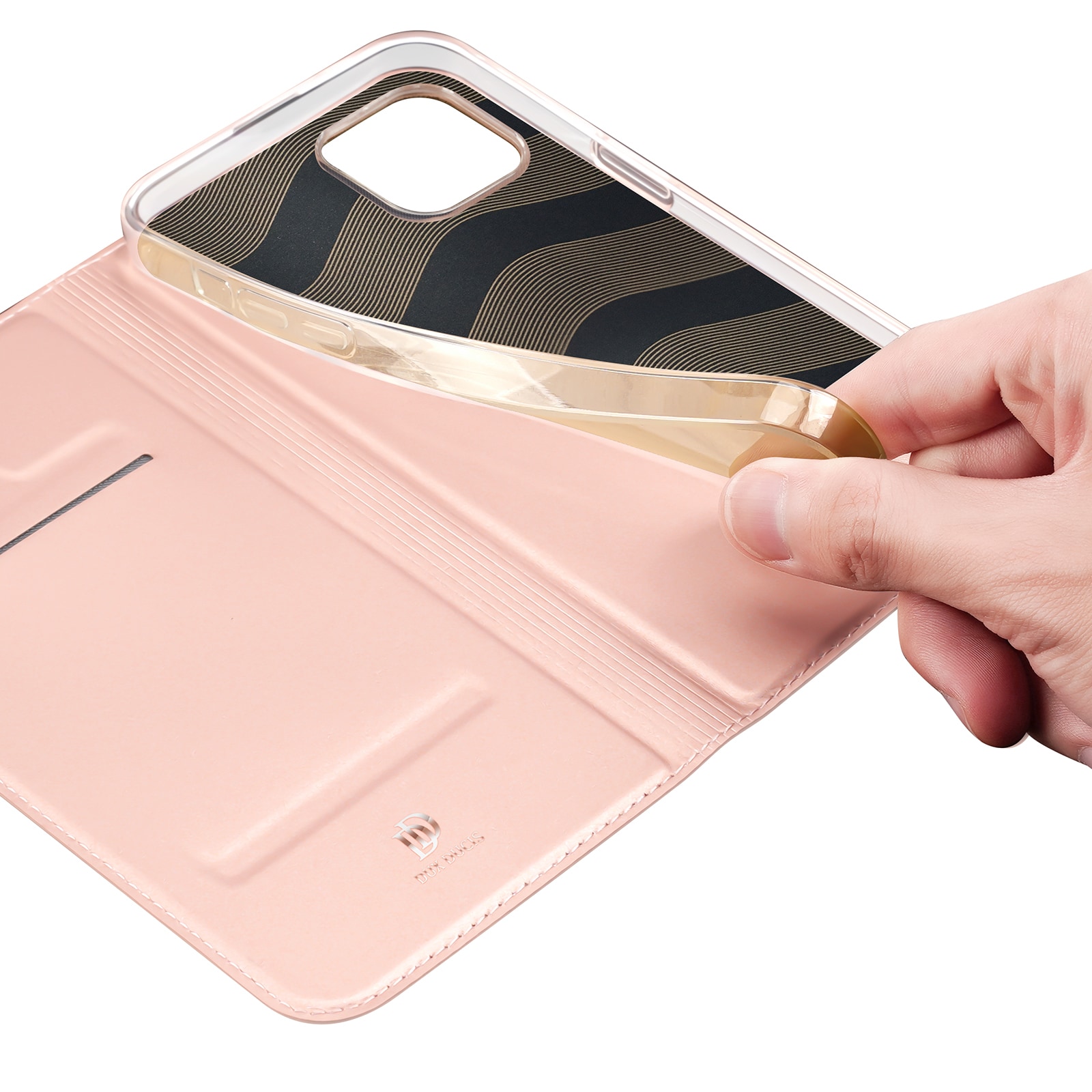 Dux Ducis Skin Pro lommebokveske for iPhone 15 Plus - Rosa