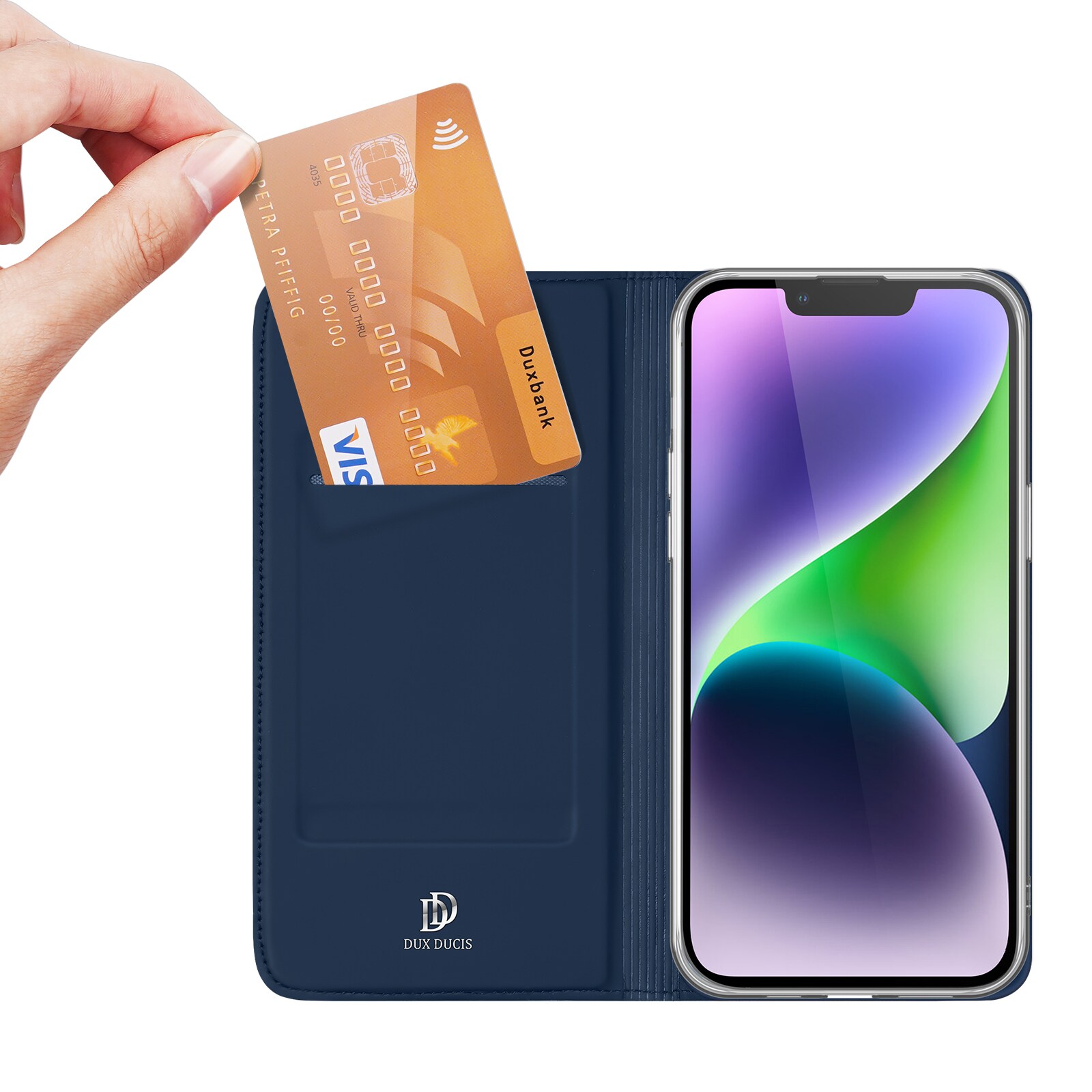 Dux Ducis Skin Pro lommebokveske for iPhone 15 Plus - Blå