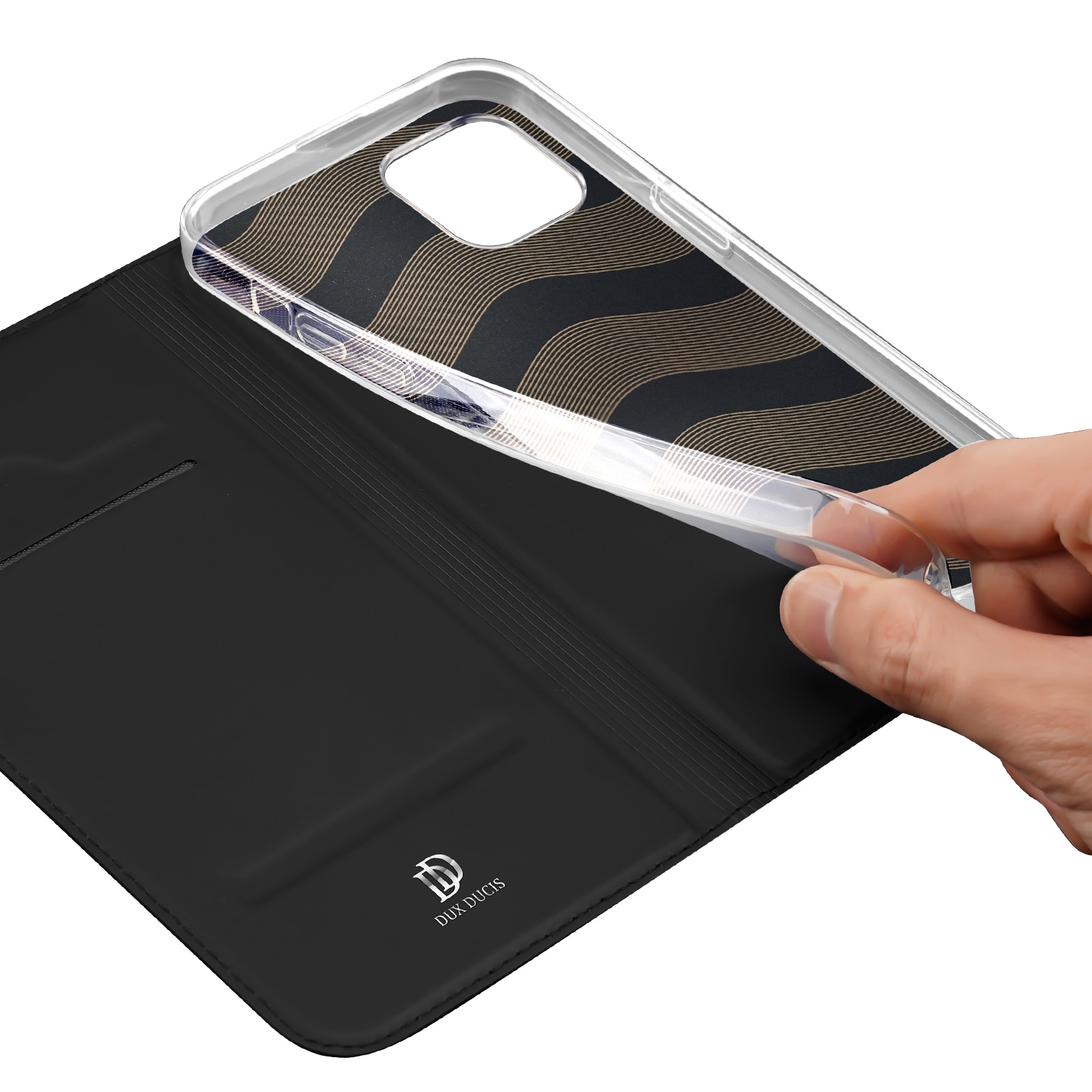 Dux Ducis Skin Pro lommebokveske for iPhone 15 Plus - Svart