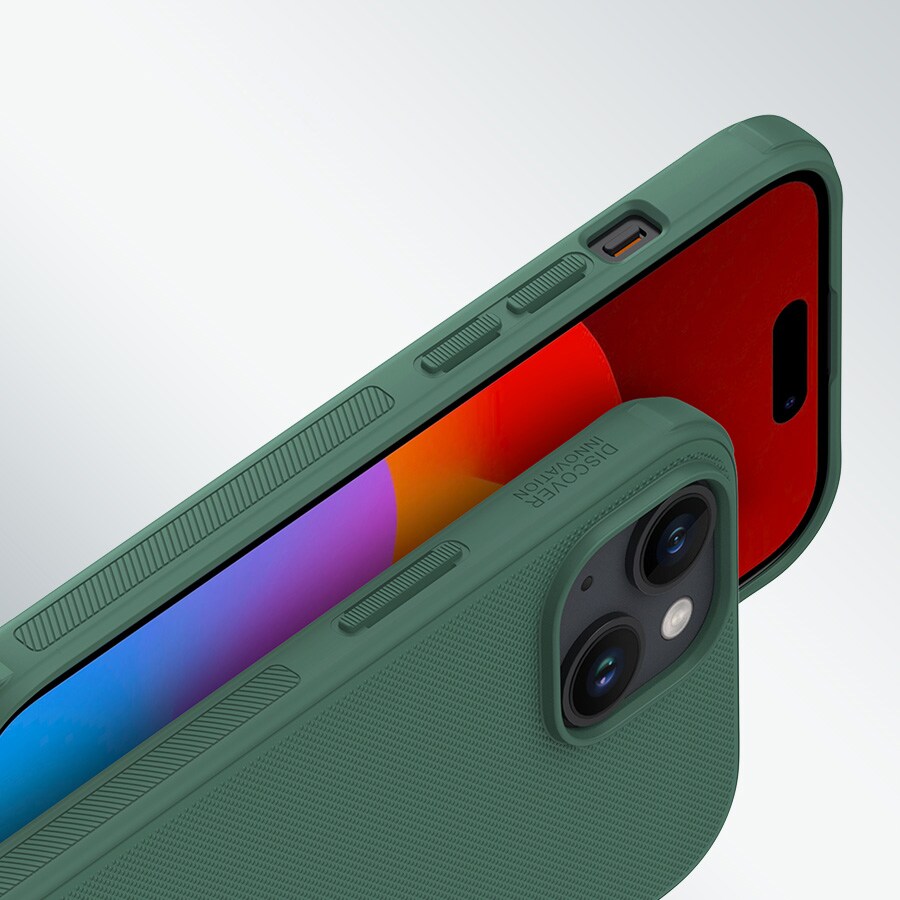 Nillkin Super Frosted Shield Pro forsterket etui for iPhone 15 Plus - blå