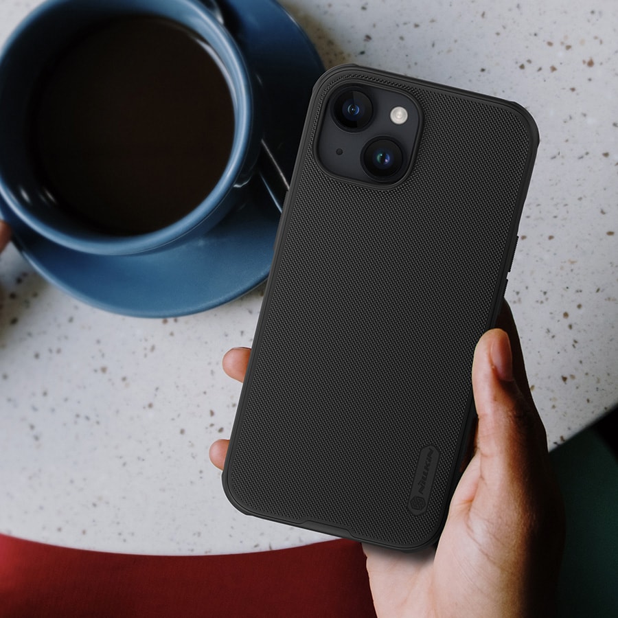 Nillkin Super Frosted Shield Pro forsterket etui for iPhone 15 Plus - blå