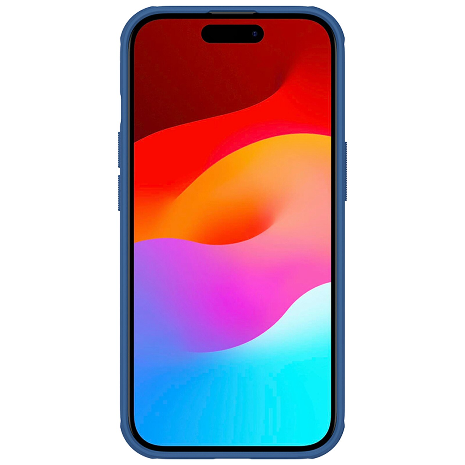 Nillkin Super Frosted Shield Pro forsterket etui for iPhone 15 Plus - blå