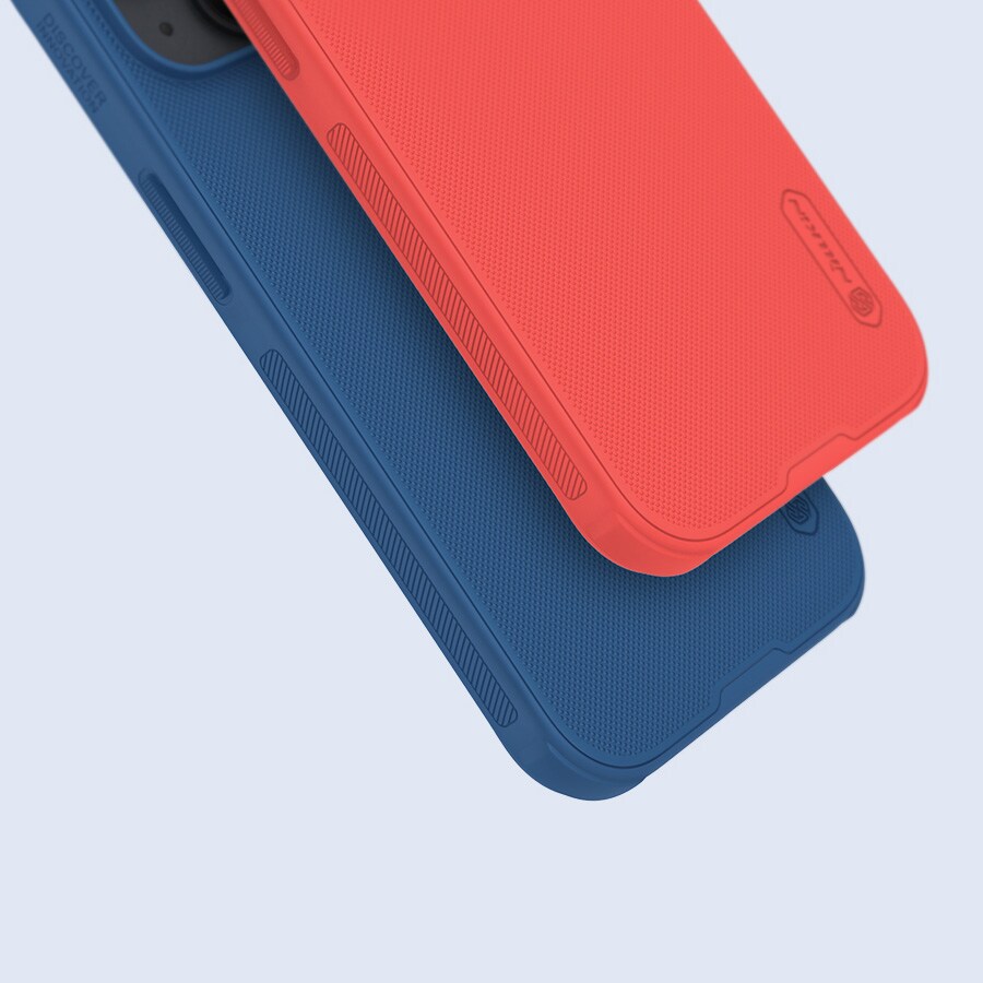 Nillkin Super Frosted Shield Pro forsterket etui for iPhone 15 Plus - blå