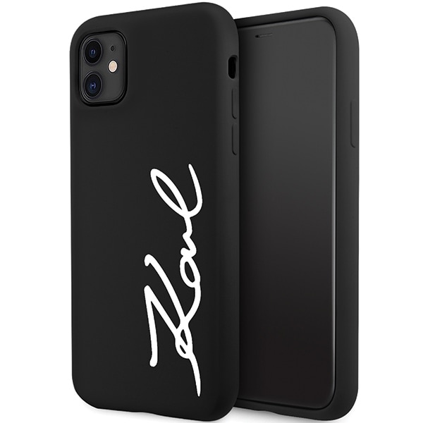 Karl Lagerfeld KLHCN61SKSVGK iPhone 11 / Xr 6,1" svart / svart hardcase Silikon Signature