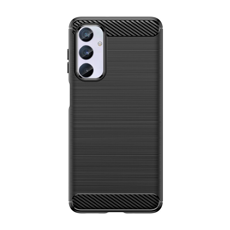 Fleksibelt karbonmønster-etui for Samsung Galaxy M54 Carbon Case - svart
