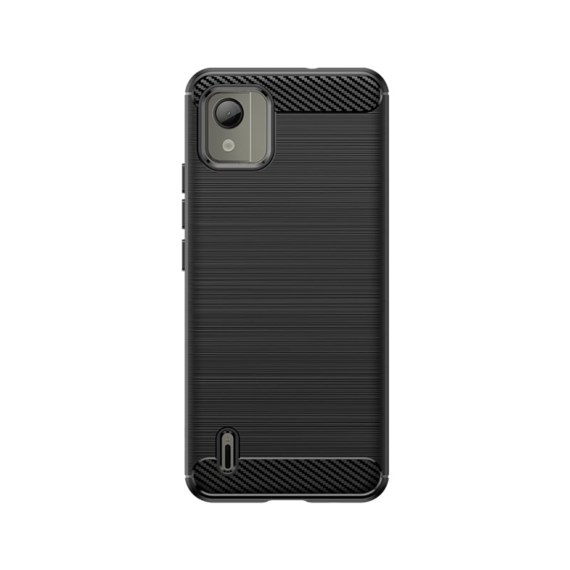 Carbon Case silikonveske for Nokia C110 - svart